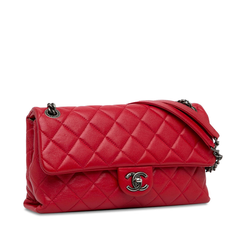 Chanel CC Quilted Lambskin Single Flap (SHG-srjhdn)