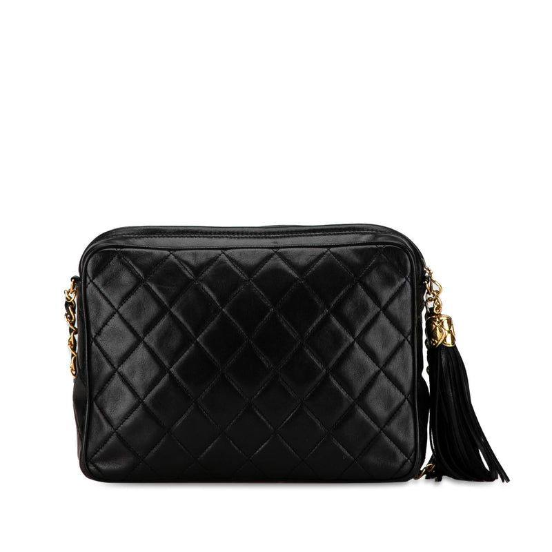 Chanel CC Quilted Lambskin Tassel Camera Bag (SHG-TAMQsK)