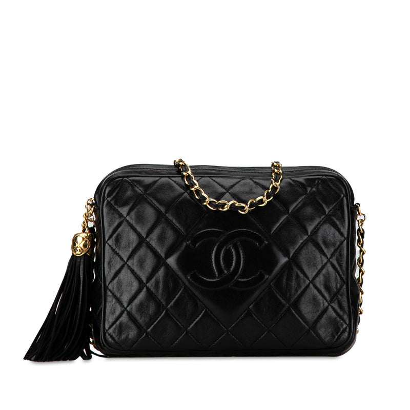 Chanel CC Quilted Lambskin Tassel Camera Bag (SHG-TAMQsK)