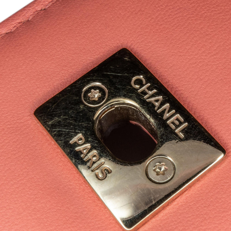 Chanel CC Quilted Lambskin Top Handle Flap (SHG-L5HKxu)