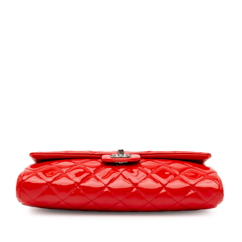 Chanel CC Quilted Patent Clutch with Chain (SHG-lpgzOs)