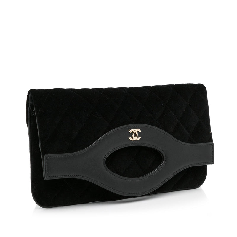 Chanel CC Velvet Clutch Bag (SHG-jvTl7a)