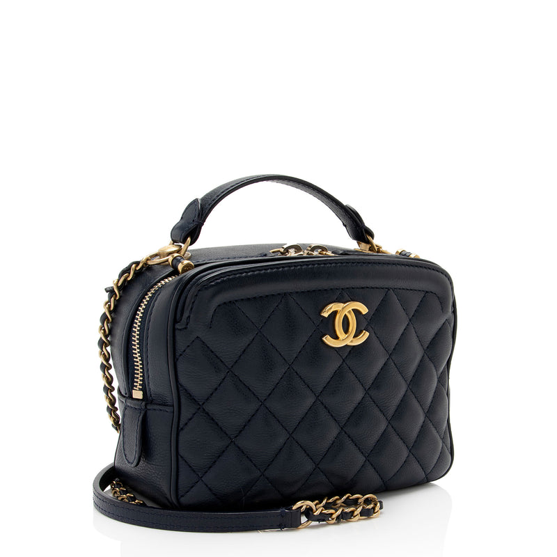 Chanel Calfskin CC Small Vanity Case (SHF-7b563I)