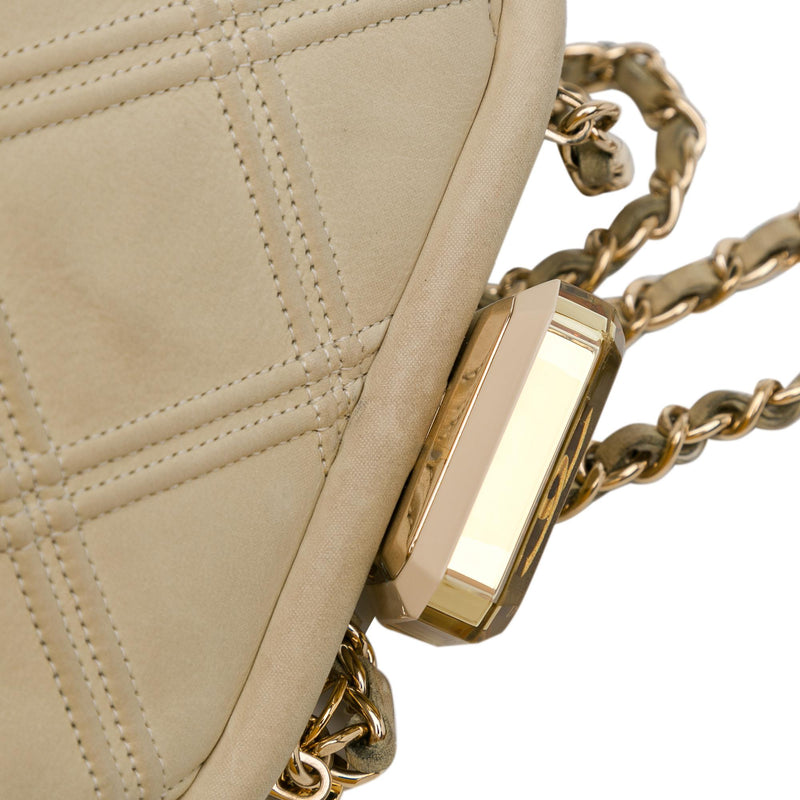 Chanel Calfskin Kiss Lock Frame Bag (SHG-z1lges)