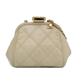 Chanel Calfskin Kiss Lock Frame Bag (SHG-z1lges)