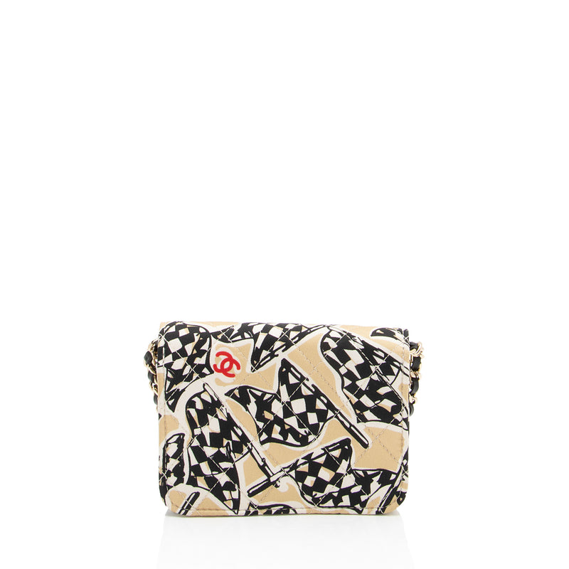 Chanel Canvas Check CC Flap Mini Wallet on Chain (SHF-EUfiZA)