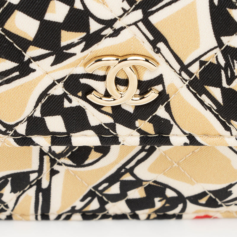 Chanel Canvas Check CC Flap Mini Wallet on Chain (SHF-EUfiZA)