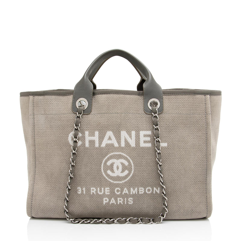 Chanel vintage canvas Olsen logo shoulder bag with chain straps  Cara Mia  Vintage