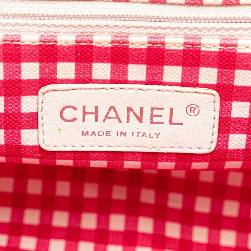 Chanel Canvas Gingham Handbag (SHG-9EDbiZ)