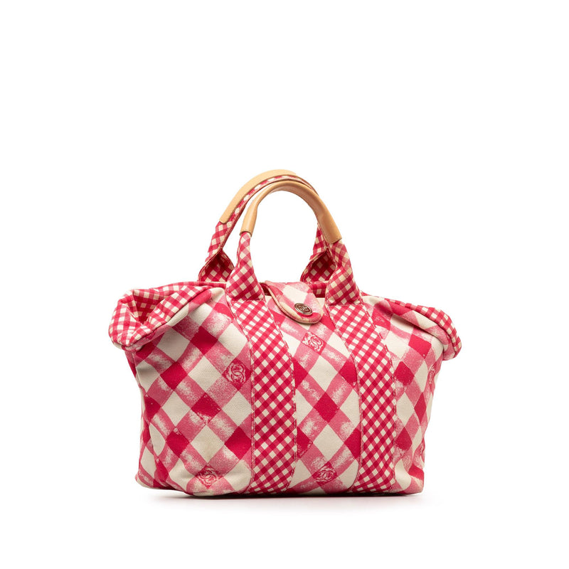 Chanel Canvas Gingham Tote (SHG-B0uBFu)