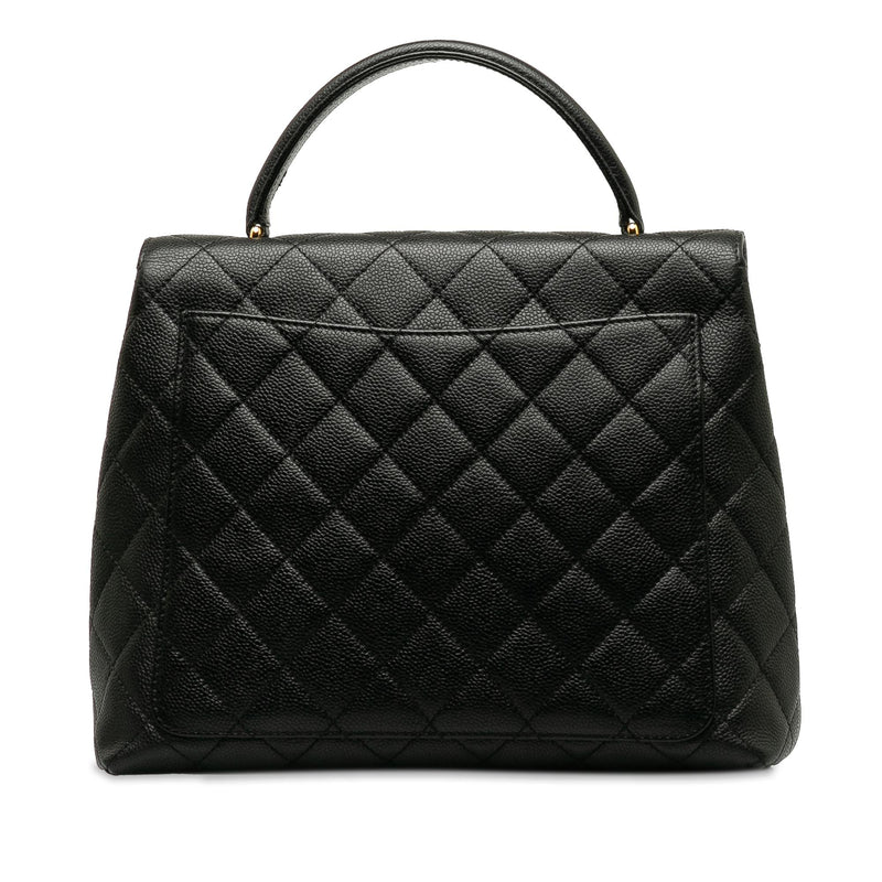 Chanel Caviar Kelly Top Handle Handbag (SHG-RFopJM)