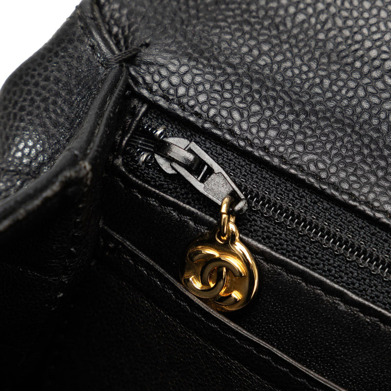 Chanel Caviar Kelly Top Handle Handbag (SHG-RFopJM)