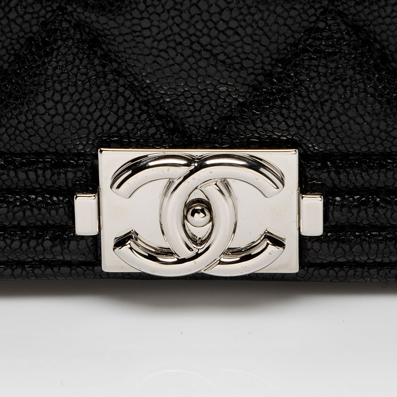 Chanel Caviar Leather Boy Wallet on Chain (SHF-Rw1D6r)