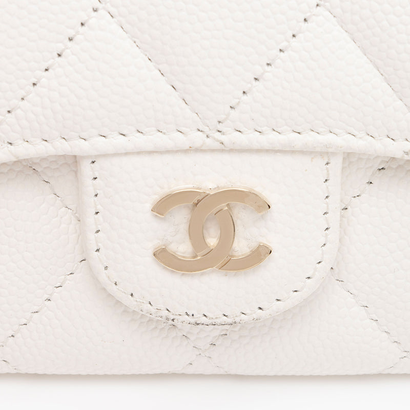 Chanel Caviar Leather Classic Card Holder (SHF-RUM2mf)