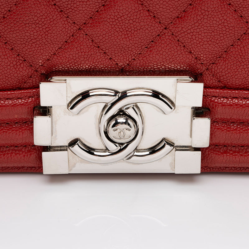 Chanel Caviar Leather Old Medium Boy Bag (SHF-BBTTJm)