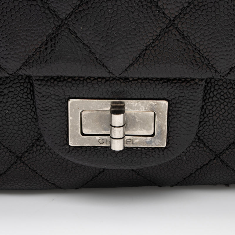 Chanel Caviar Leather Reissue 227 Double Flap Shoulder Bag (SHF-f1StZB)