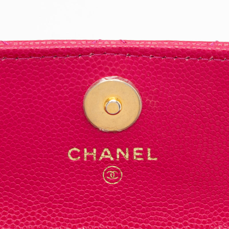 Chanel Caviar Leather Twist You Buttons Flap Chain Belt Bag (SHF-Ndcd5I)