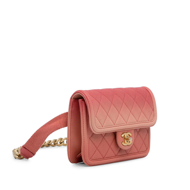 Chanel Caviar Sunset On The Sea Flap Belt Bag (SHG-liKLfZ)