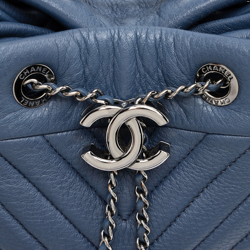 Chanel Chevron Goatskin CC Urban Spirit Small Bucket Bag (SHF-Hfm7dh)