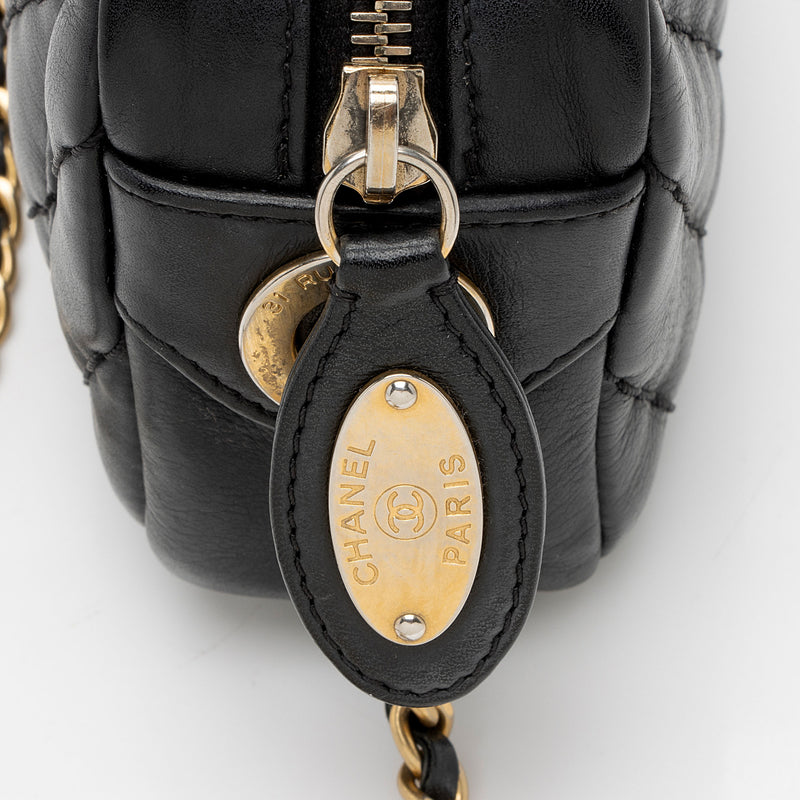 Chanel Chevron Lambskin Medallion Mini Camera Bag (SHF-c3TbYj)