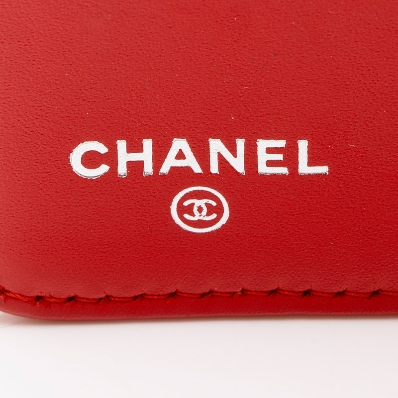 Chanel Chevron Patent Leather Yen Wallet (SHF-dr7rcl)