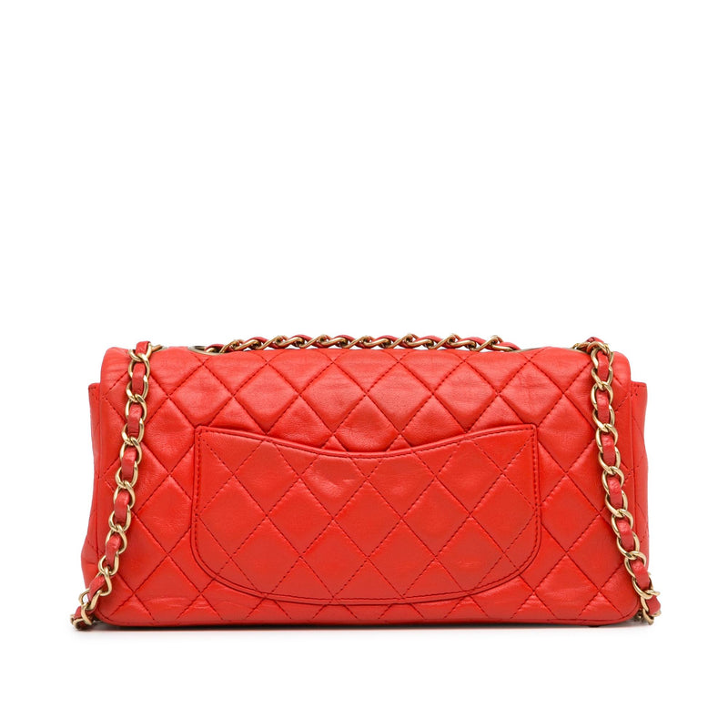 Chanel Classic Lambskin East West Single Flap (SHG-MyImCq)