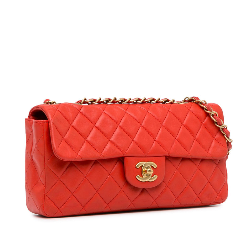 Chanel Classic Lambskin East West Single Flap (SHG-MyImCq)