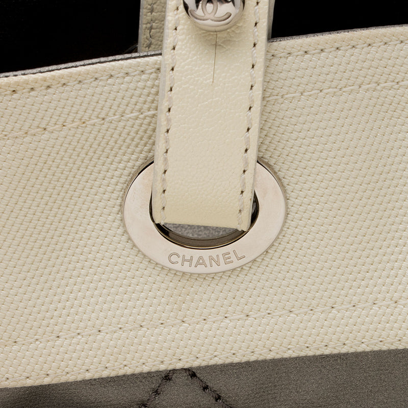 Chanel Coated Canvas Paris Biarritz Small Tote (SHF-xIVFjl)