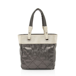 Chanel Coated Canvas Paris Biarritz Small Tote (SHF-xIVFjl)