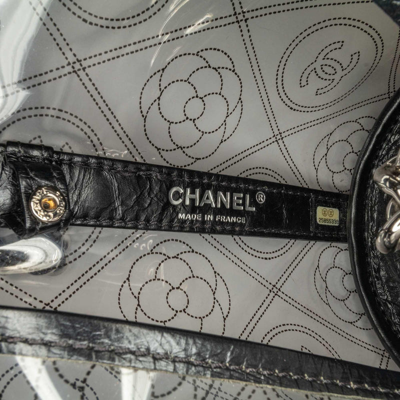 Chanel Crumpled Calfskin PVC Camellia Bucket (SHG-ysYTn8)