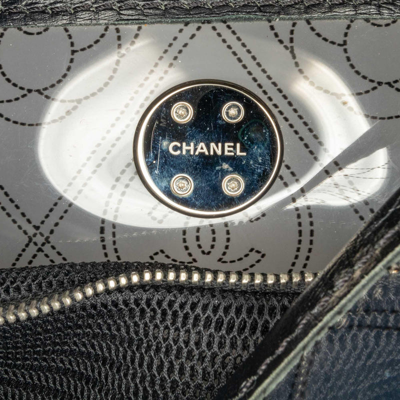 Chanel Crumpled Calfskin PVC Camellia Bucket (SHG-ysYTn8)