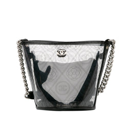 Chanel Crumpled Calfskin PVC Camellia Bucket (SHG-ysYTn8)