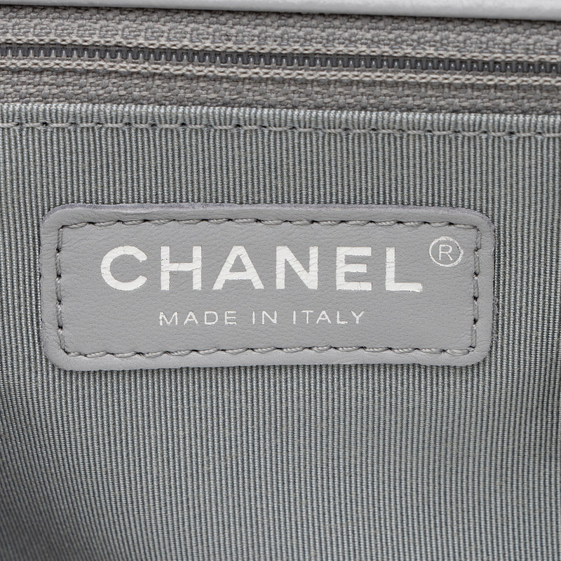 Chanel Crumpled Calfskin Running Chain Around Large Flap Bag (SHF