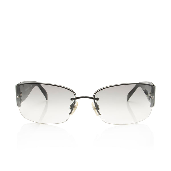 Chanel Crystal CC Rimless Sunglasses (SHF-ld0I8o)