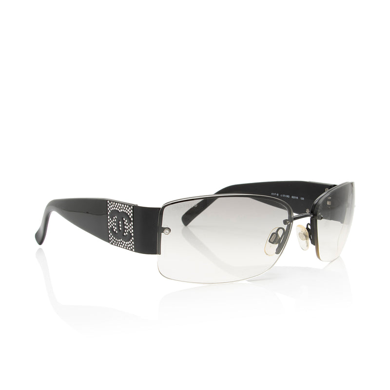 Chanel Crystal CC Rimless Sunglasses (SHF-ld0I8o)