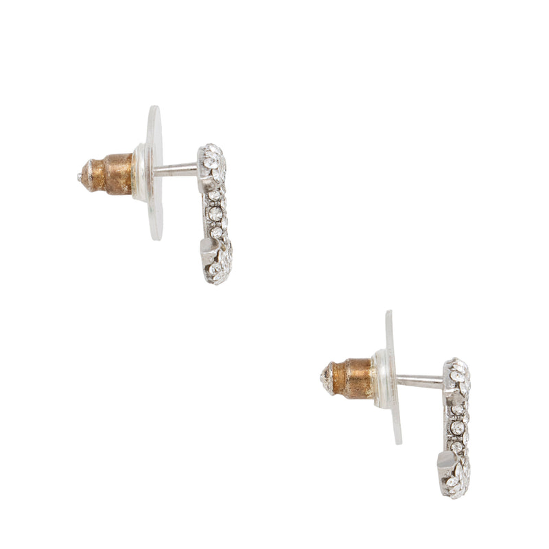 Chanel Crystal CC Stud Earrings (SHF-nmAaSW)