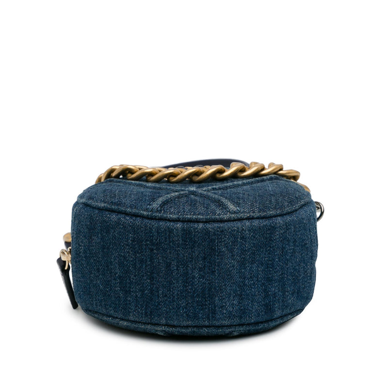 Chanel Denim 19 Round Clutch with Chain (SHG-NNHtw0)