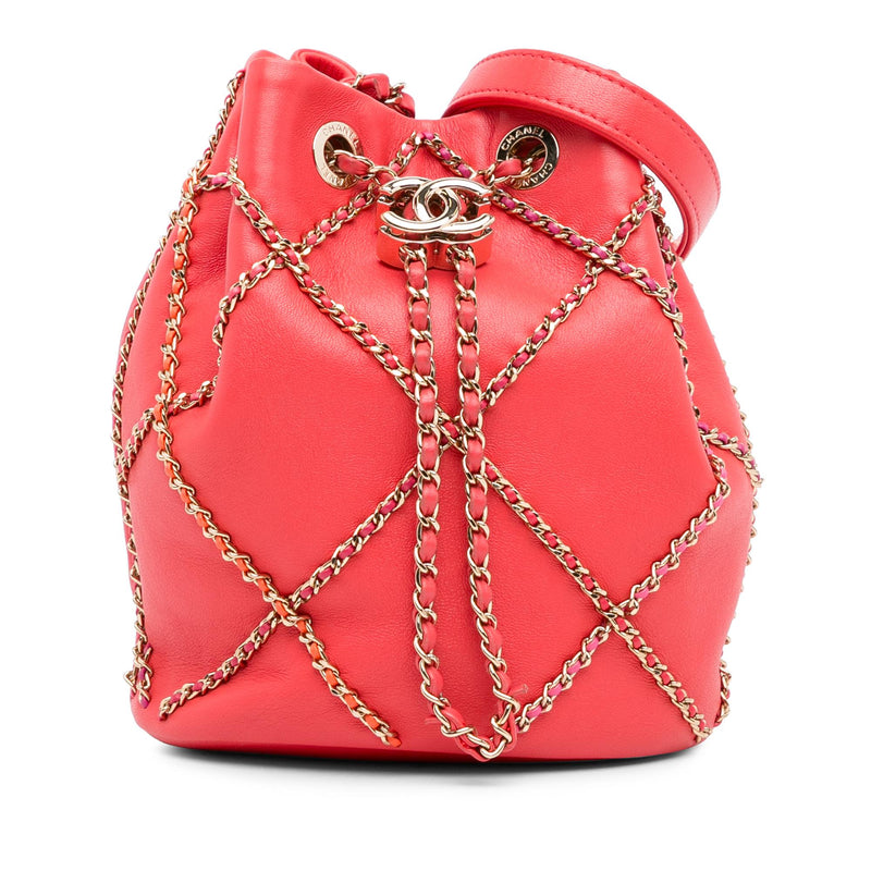 Chanel Entwined Chain Drawstring Bucket (SHG-j3tiCD)