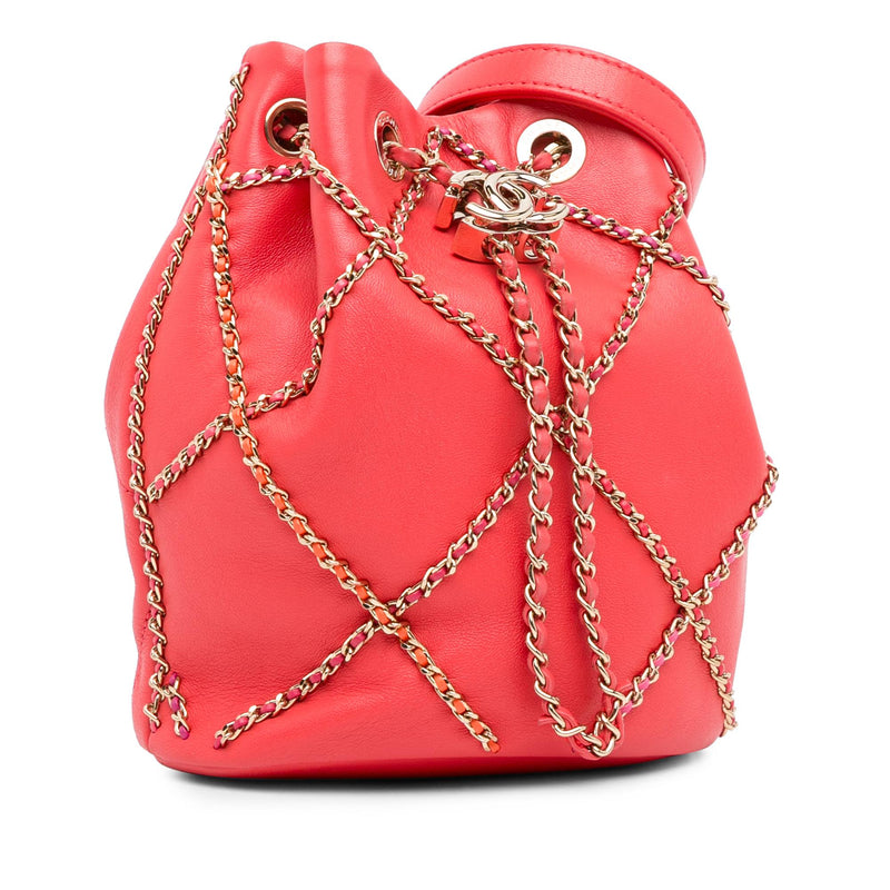 Chanel Entwined Chain Drawstring Bucket (SHG-j3tiCD)