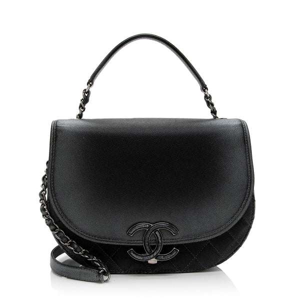 Chanel Iridescent Caviar Coco Curve Medium Shoulder Bag (SHF-jWQh7j)