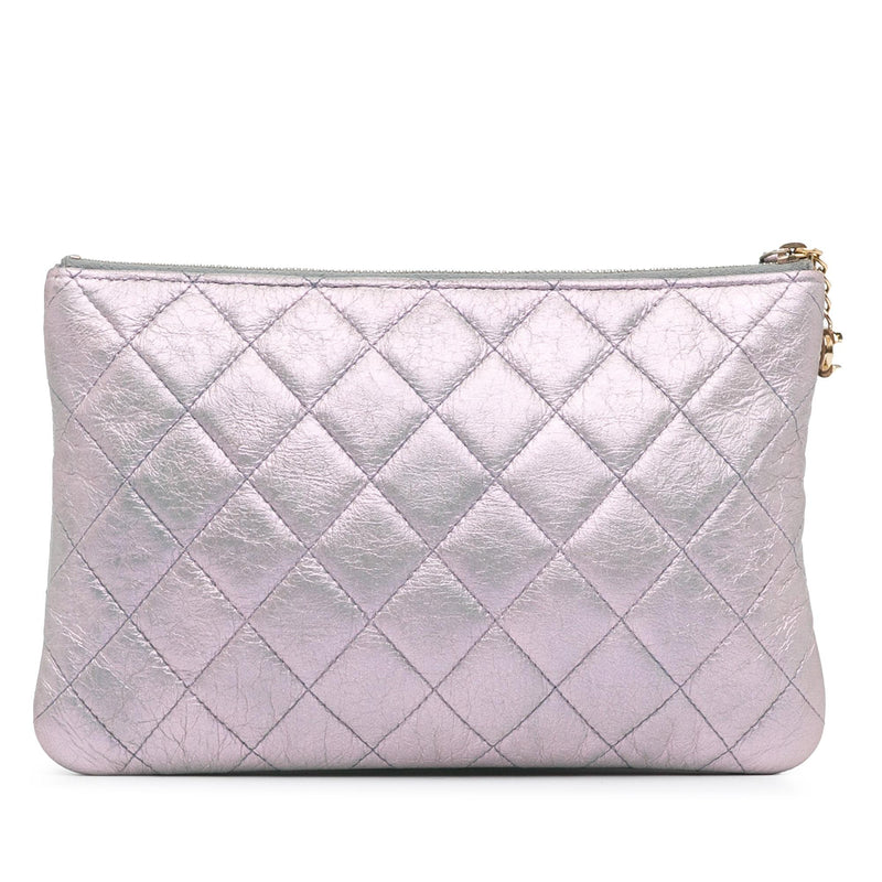 Chanel Iridescent Crumpled Calfskin Trio Cosmetic Case (SHG-znMKyB)