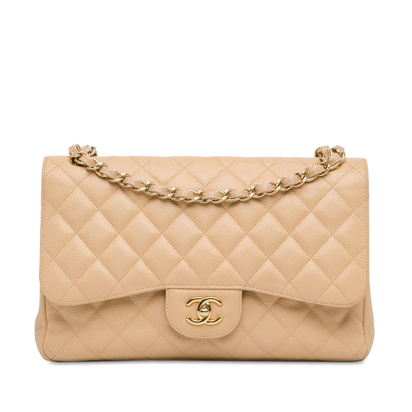 Chanel Jumbo Classic Caviar Double Flap (SHG-VsT6Cu)