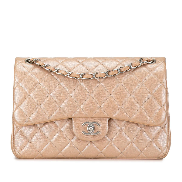 Chanel Jumbo Classic Iridescent Caviar Double Flap (SHG-UyNX9I)