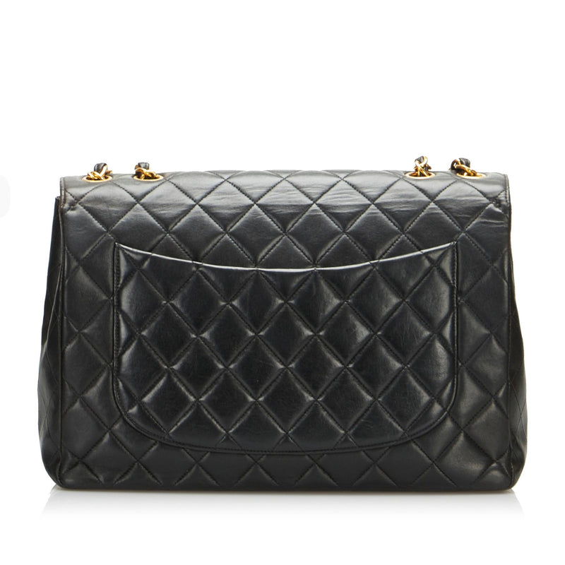 Chanel Jumbo Classic Lambskin Single Flap (SHG-f1GsEa)