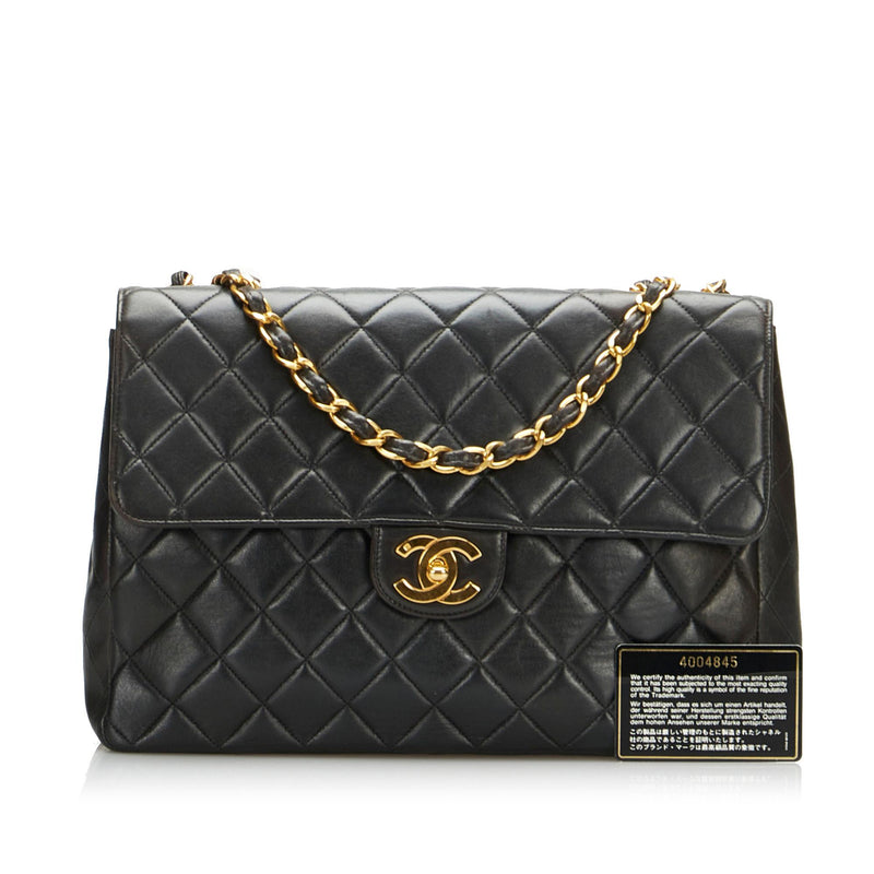 Chanel Jumbo Classic Lambskin Single Flap (SHG-f1GsEa)