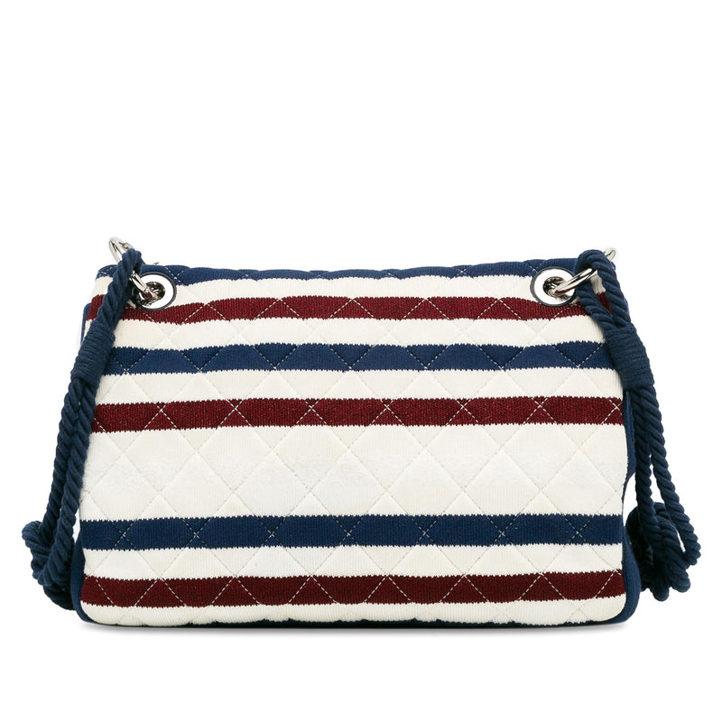 Chanel Jumbo Stripe Jersey Felt and Rope Flap (SHG-1O7u9U)