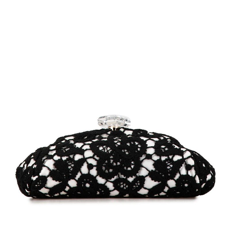 Chanel Lace Timeless Perfume Bottle Top Clutch (SHG-HZO0g0)