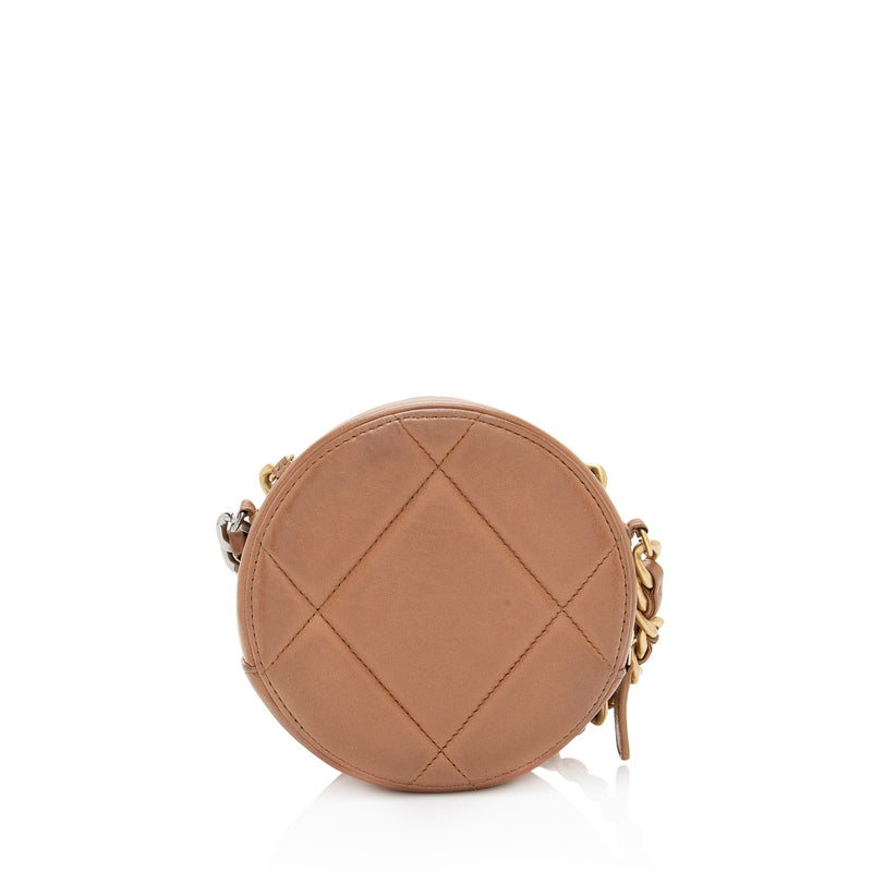 Chanel Lambskin 19 Round Clutch with Chain (SHF-p9Azmt)