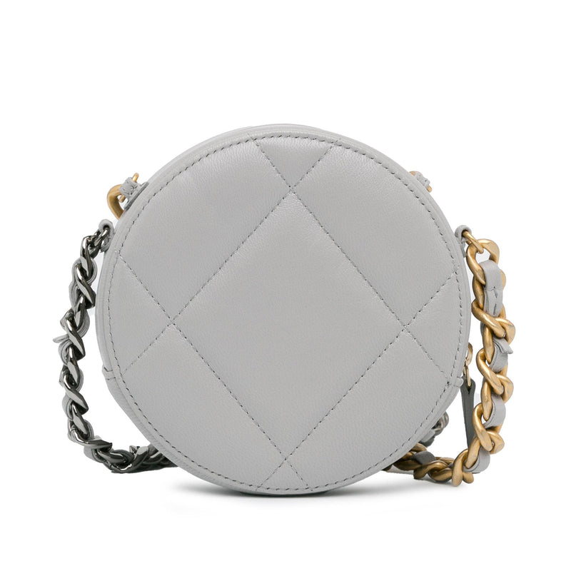 Chanel Lambskin 19 Round Clutch with Chain (SHG-mHo6g9)