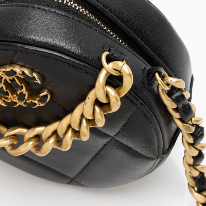 Chanel Lambskin 19 Round Clutch with Chain (SHF-KFnAV9)